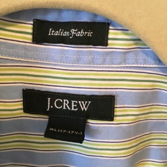 J. Crew Striped Dress Shirt Italian Cotton - Picture 6 of 8